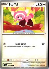 Stufful 052/064 comune favola avvolta carta Pokemon leggermente giocata TCG singola