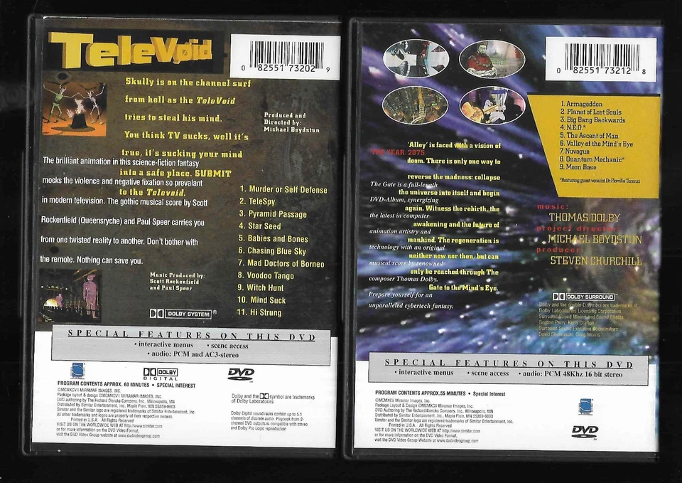 * OOP * Double Feature TELEVOID / THE GATE TO THE MIND'S EYE - RARE SIMITAR - Image 2 of 3