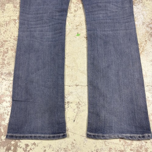 Rock Revival Jeans Mens 34x32 Dark Wash Faded Denim Whisker Kingsley Straight - Picture 3 of 12