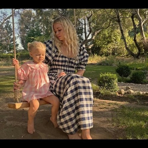 Doen Victoire dress navy gingham 