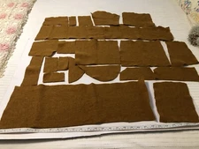 100% Wool Bundle Burnt Orange for Applique,Rug Hooking ,Other Wool Crafts 8 Oz.