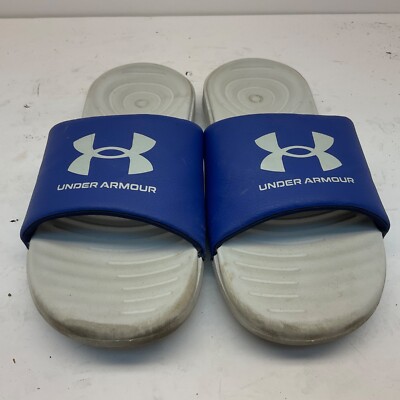 Vintage Under Armour Slides 4D Foam blue and white Amazon.com | Under Armour Women main image 3