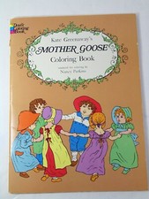 Kate Greenaway's Mother Goose Coloring Book Rendered for coloring by Nancy Perki