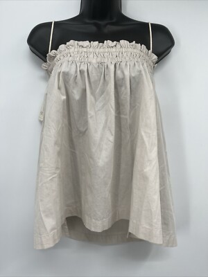 Free People Women's Cotton Sleeveless Corfu Moonbeam Tube Top Size Small