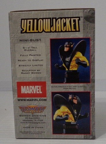 Bowen Designs Classic YELLOWJACKET Mini Bust #631/4000 2002 Illuminati Avengers - Picture 5 of 6