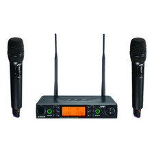 Jts Uhf Pll Dual Channel Diversity Handheld Wireless Microphone System Ch38