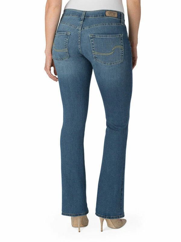 Signature by levi strauss women's cheap curvy bootcut jeans