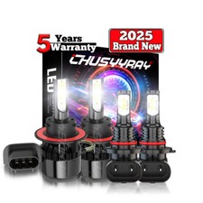 Combo de 4 bombillas faros LED altos/bajos + antiniebla para Chevrolet HHR 2006-2011 6000K