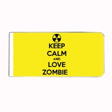 Metal Money Clip Bills Card Metal Holder Clip Rectangle Funny Zombie D1