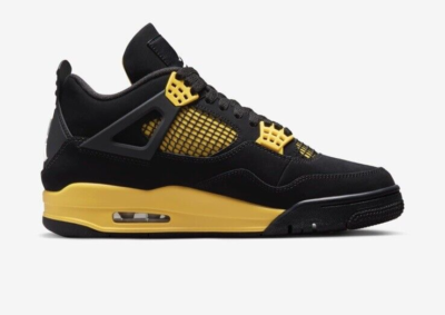 Size 11.5 - Jordan 4 Retro Thunder Black/Yellow 2023 DH6927-017 | eBay