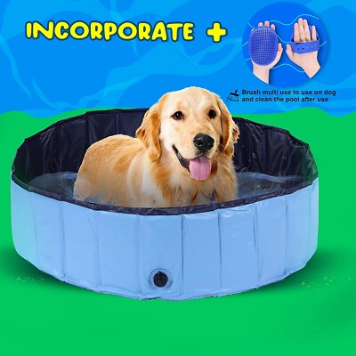 Heavy Duty Foldable Bathing Dog/Kiddie Pool Hose Filling Adapter & Drain System