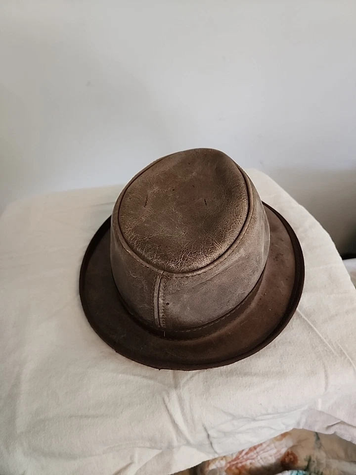 American Hat Makers couro médio Trilby Fedora - Imagem 4 de 4
