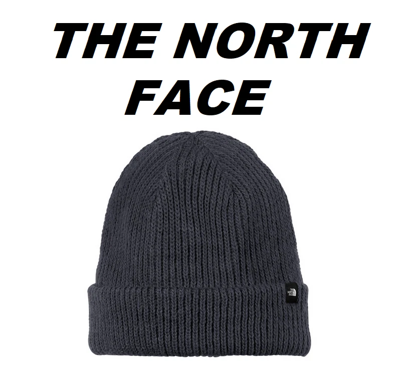 New THE NORTH FACE Circluar Rib Navy Lined Beanie