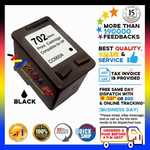 1x NoN-OEM HP702 HP 702 BK CC660AA Ink Cartridge for HP Officejet J3608 J5508 | eBay