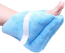 Fuzzy Heel Cushion Protector Pillows Adjustable size Blue Pair