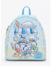 Loungefly Disney Donald Duck Nephews Ice Cream Mini Backpack NEW