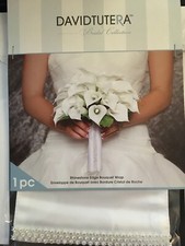 NEW David Tutera Applique Rhinestone Bouquet Wrap 1 Piece Wedding Bridal