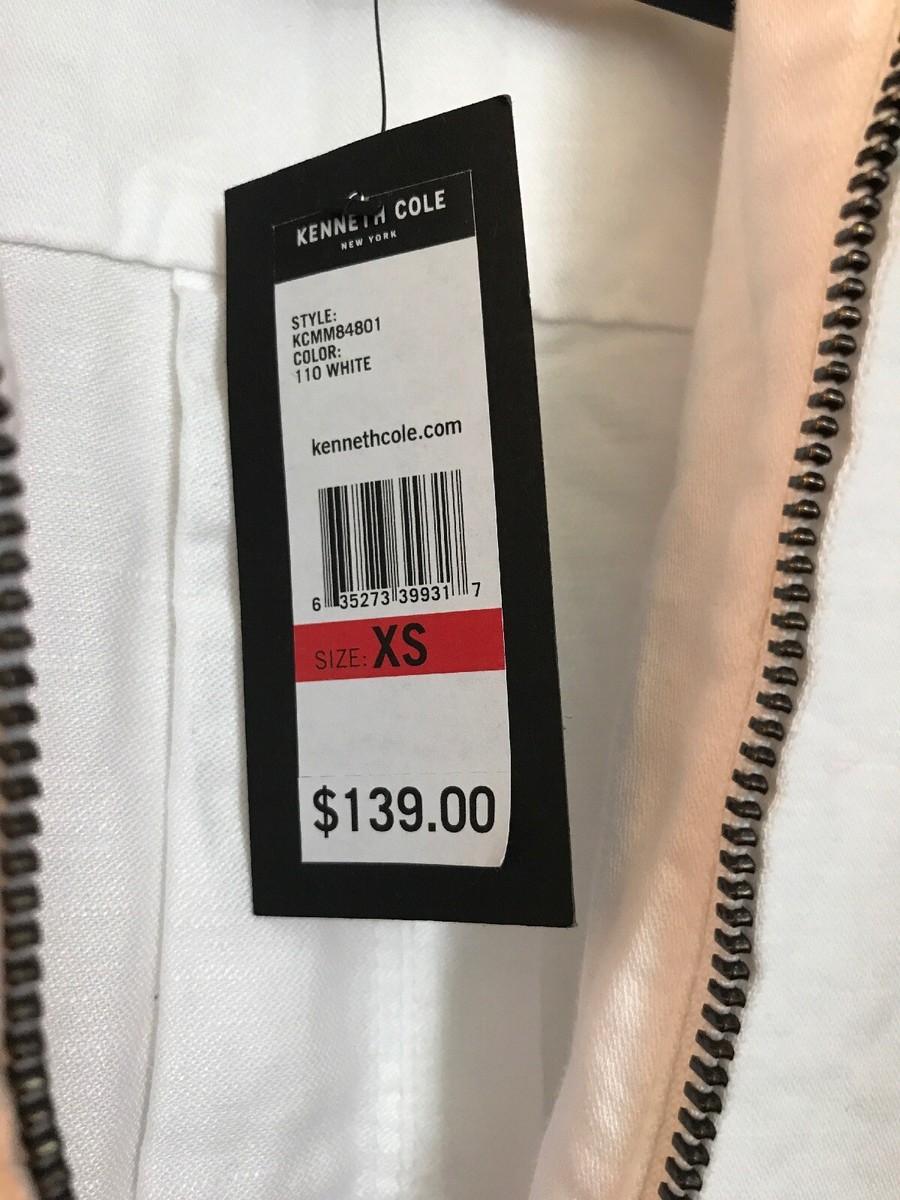 NWT Kenneth Cole New York Women's White Denim Jacket XS $139.00 | eBay