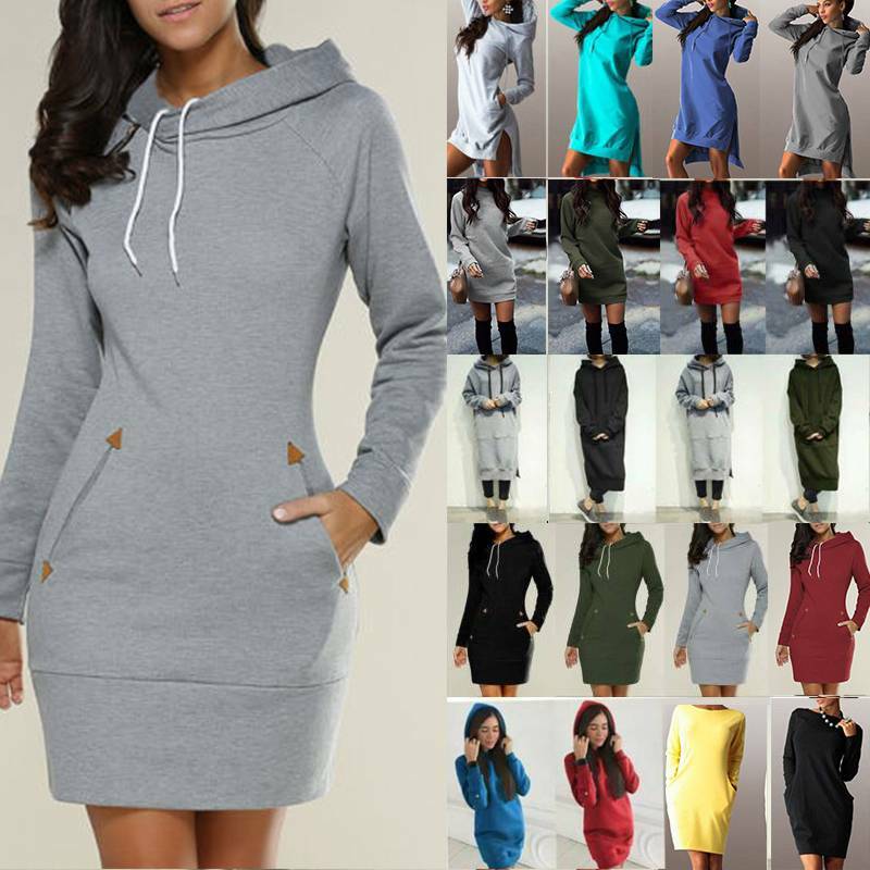 Women Warm Plus Size Hooded Sweatshirt 