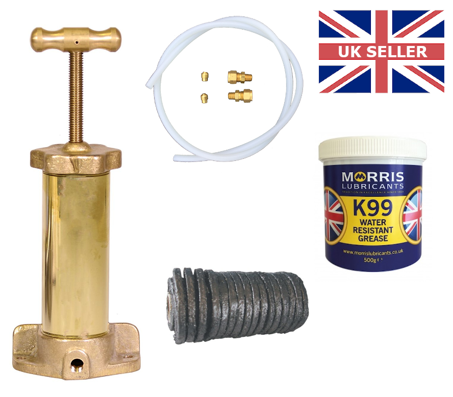 Stern Tube Gland Brass Greaser Manual Operation Complete Kit or Greaser  Only - Main Image