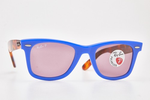 occhiali da sole RAY BAN WAYFARER 2140 polarized TORTOISE blue 👓Unisex - Foto 9 di 17
