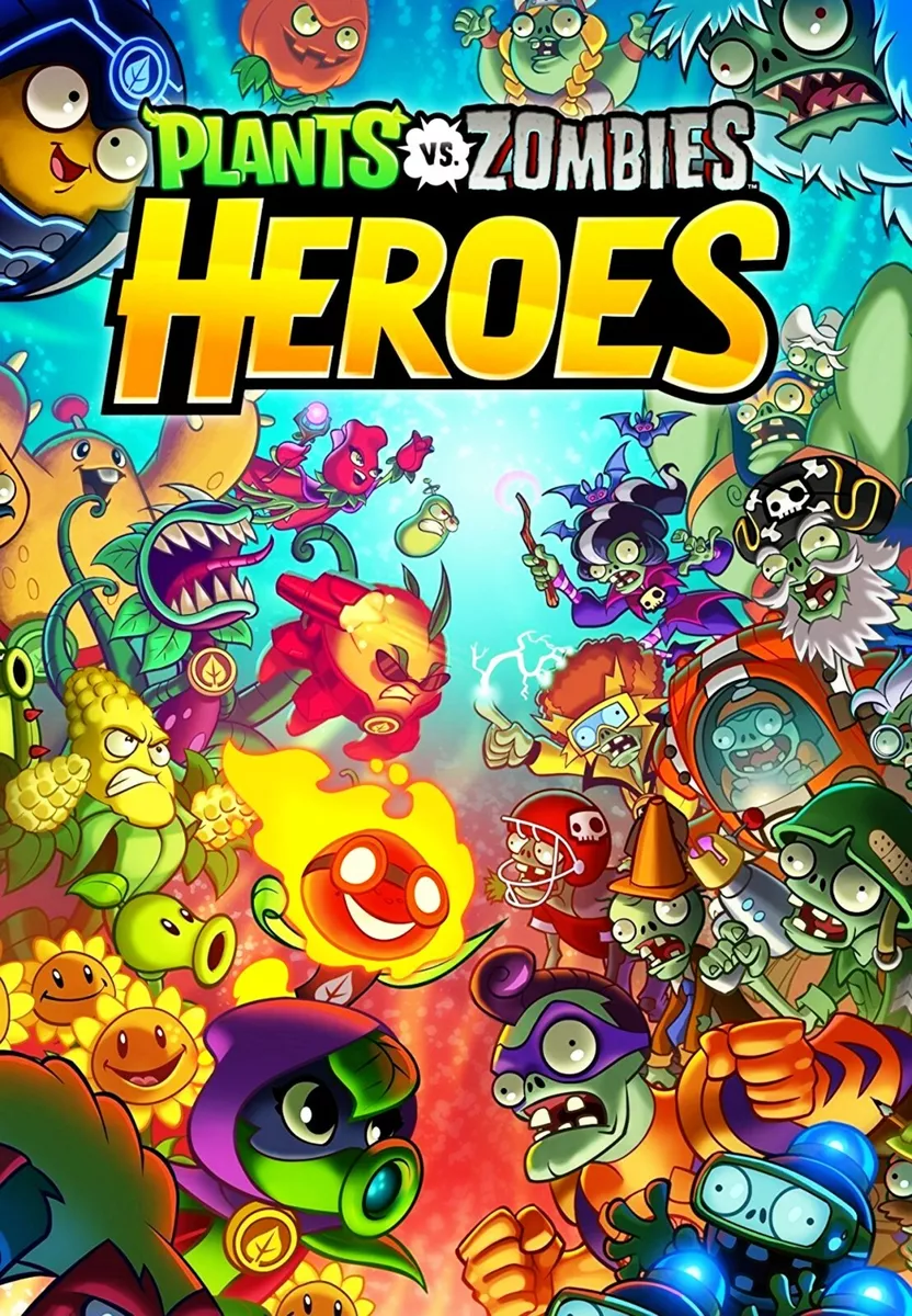 Plants vs Zombies Heroes Game Poster, Exclusive Art, NEW