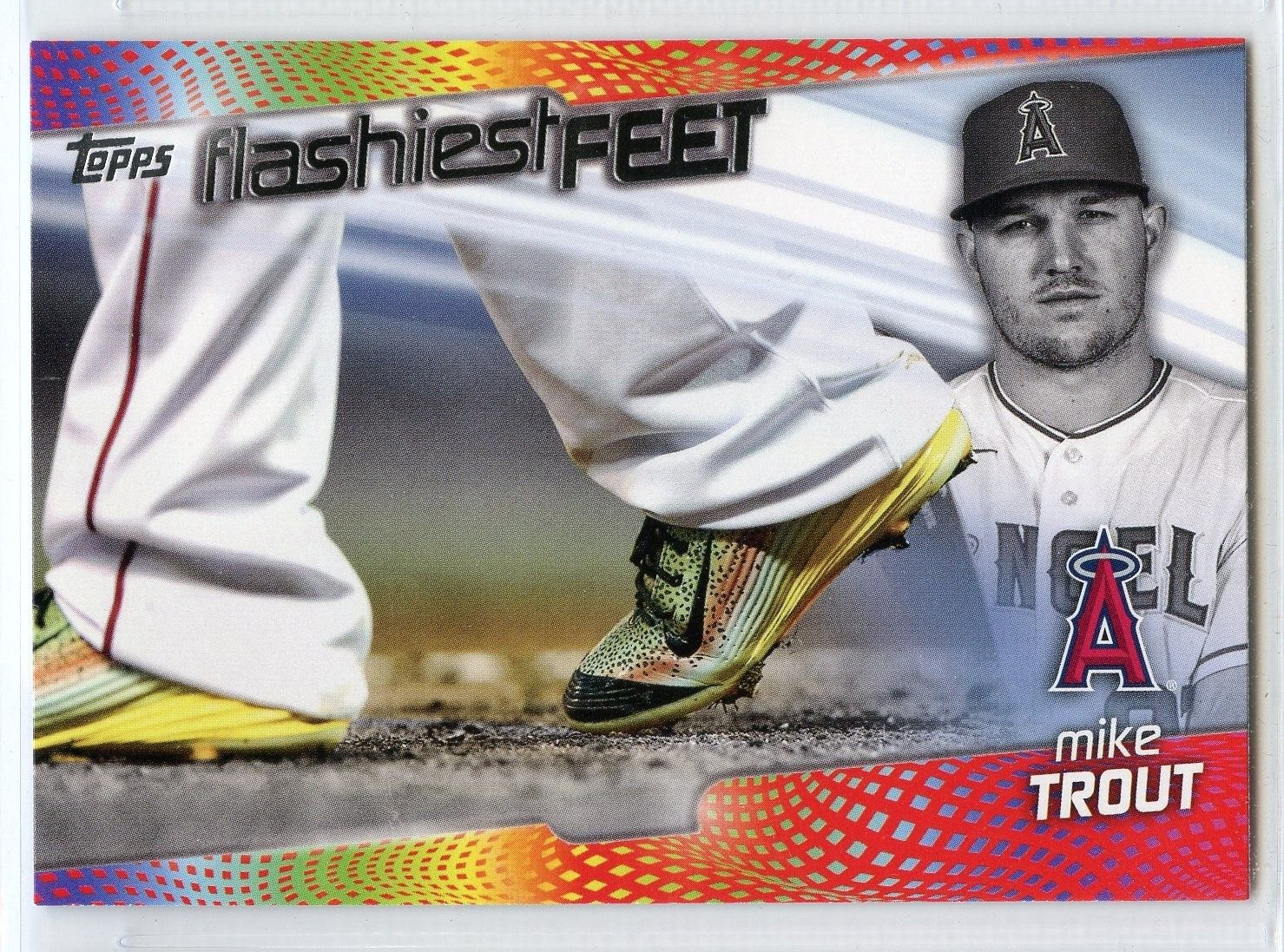 2022 Topps Baseball Flashiest Feet - #FF-10 - Mike Trout - Los Angeles Angels