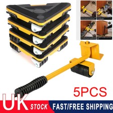 5x Heavy Duty Furniture Lifter Transport Tool Sofa Bed Mover Set Wheels Moving