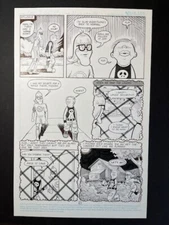 THE 3 GEEKS original Art! Signed by Writer/Artist/Creator Rich Koslowski!