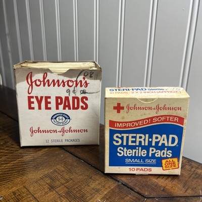 Vintage Johnson and Johnson Steri-Pad Sterile Pads & Eye Pads