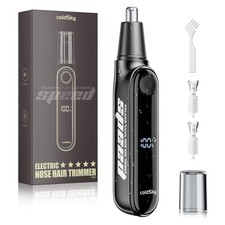Nose Hair Trimmer for Men Women USB Rechargeable LED Display Eyebrow Facial Trim