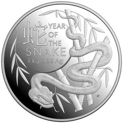 Silbermünze 1kg Jahr der Schlange 2025 - Lunar-Serie (6.) - Australien - PP - Bild 1 von 4