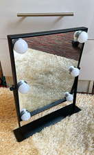 Black Hollywood LED Lighted Make-up Mirror, Tabletop Freestanding, Adjustable