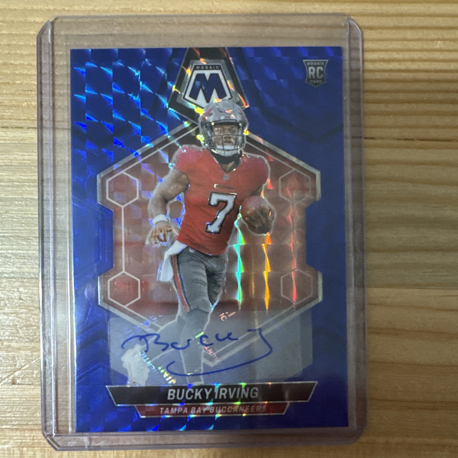 2024 Mosaic Blue /99 Rookie RC Auto Bucky Irving