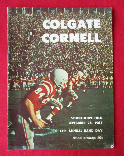 CORNELL Vs. COLGATE September 25, 1965 vintage college program FOOTBALL ...