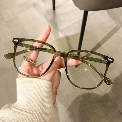 Anti-Blaulicht kurzsichtige Brille Große quadratische Rahmenbrille -0.5 to -6.0