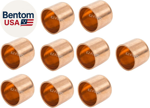 (10Pcs) Plumbing 3/4" Solder Copper Pipe End Cap Lf,Pressure Copper Cap Plug Fi
