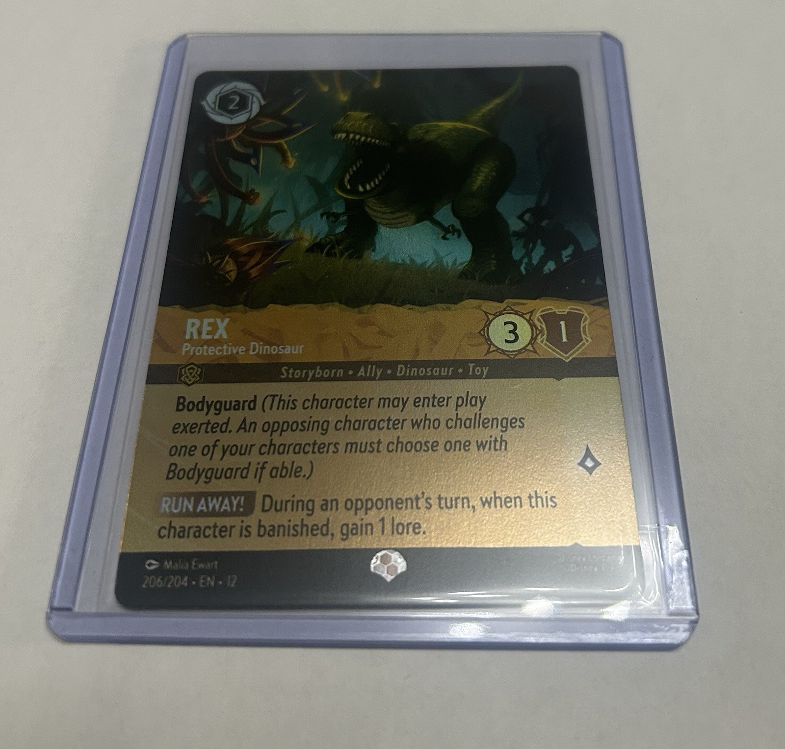Lorcana - Rex Protective Dinosaur EPIC Wilds Unknown - HOLO - 206/204