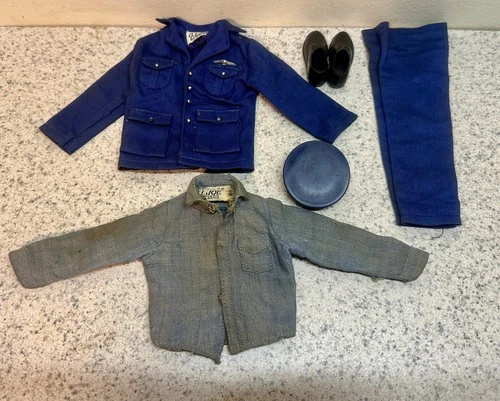 Vintage 1964 Hasbro Gi Joe 12 Inch Figure Air Force Pilot Dress Uniform Set