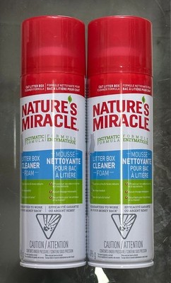 (2-Pk) NATURE'S MIRACLE ~ CAT LITTER BOX Enzymatic Foam Urine Odor CLEANER 496g
