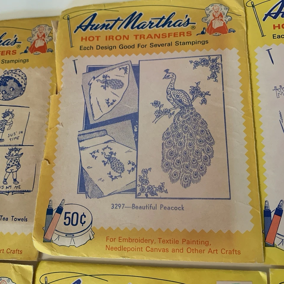 NEW Lot of 12 Aunt Martha's Hot Iron Embroidery Needlepoint Transfers UNCUT - Image 3 of 4