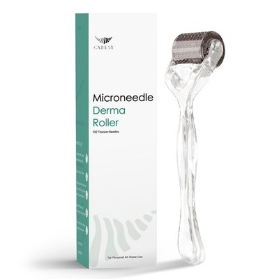 Derma Roller 0.30mm Titanium 192 Micro Needles Face Beard Dermal Roller (Crystal