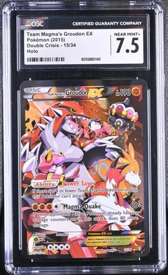 CGC 7.5 Team Magma's Groudon EX 2015 Double Crisis 15/34 Holo