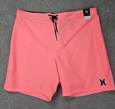 Hurley Board Shorts Mens 40 Coral Pink Swim Surf Beach NWT 20"