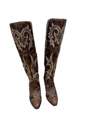 Dan Post Womens Brown Western Embroidered Cow...