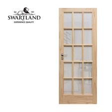 Traditional 15 Lite Knotty Solid Pine Obscure Glazed Internal Doors