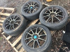 Set 4 Subaru WRX 2003 Bugeye 17” Alloy 10 Spoke Road Wheels With Good Tyres