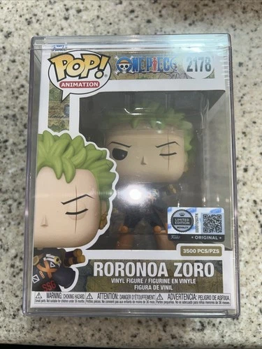 Funko Pop Roronoa Zoro Hot Topic Exclusive LE 3500 #2178 One Piece & Protector
