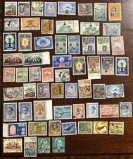 Estampillas de Ceilán 1954-más tarde, incluye sello que de alguna manera es notable—ver segunda foto