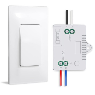 Self-Powered(No Battery Required) Wireless Light Switch and Receiver Kit, Wir...